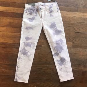 7 for All Mankind Tie Dye skinny jeans
